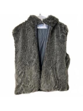 Reversible Winter Vest Faux Fur Hoodie Ride Snowboarding size Large Women’s